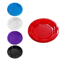 Piatti di plastica rotondi colorati da 13,5 cm - 20 pz.