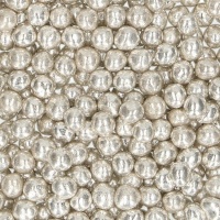 Spruzzi di perle morbide argento metallizzato 55 gr - FunCakes
