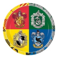Harry Potter Hogwarts Houses 23 cm Plates - 8 pezzi.