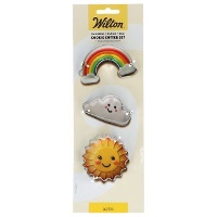 Tagliabiscotti arcobaleno, nuvola e sole - Wilton - 3 pezzi