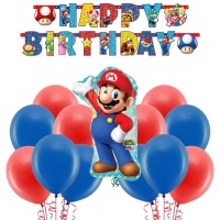 Pacchetto di decorazioni Mario Bros Party - 22 pezzi