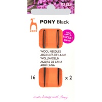 Aghi da lana nº 16 nero - Pony - 2 unità