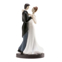Romantica statuetta per torta nuziale degli sposi danzanti - 16 cm