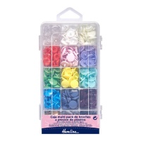 Ganci a pressione da 1,24 cm in colori assortiti - Hemline - 12 paia per colore