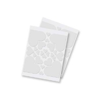 Adesivi in schiuma 3D con cuori bianchi - 48 unità