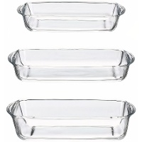 Pirofile quadrate da 1,3 L, 1,95 L e 2,75 L - Borcam - 3 pezzi