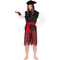 Costume da pirata da uomo con pantaloni tagliati