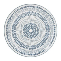19 cm di lastra stampata in grigio-blu