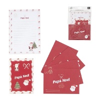 Carte con buste per Babbo Natale con adesivi