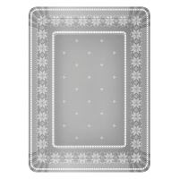 Vassoio rettangolare in cartone natalizio con ricamo argento 25 x 34 cm - 1 pz.