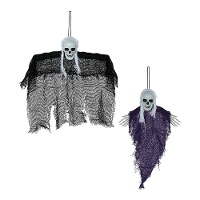Ciondolo scheletro con capelli di 24 cm - 1 unità