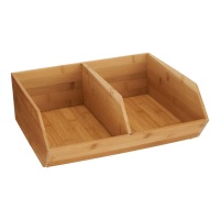 Organizzatore di 34,5 x 31 x 13 cm in bambù con divisorio