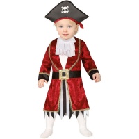 Costume da capitano pirata rosso per bambino