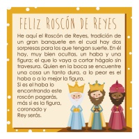 Biglietto per Roscon de Reyes - Dekora - 100 unità