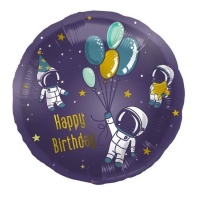 Palloncino Happy Birthday Astronaut 45 cm - Folat