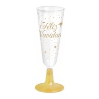 Coppa di 150 ml di cava dorato Buon Natale - 4 pezzi