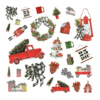 Fustelle Natale 25 dicembre 30,5 x 30,5 cm - 1 foglio