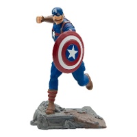 Figura per torta di Capitan America di 12,5 x 5,5 cm - 1 unità