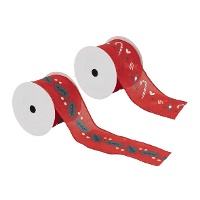 Nastro decorativo natalizio rosso di 4 m - 1 unità