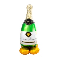 Palloncino gigante bottiglia di champagne con base - 60 x 152 cm - Anagram