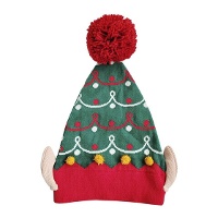 Cappello natalizio da elfo rosso e verde