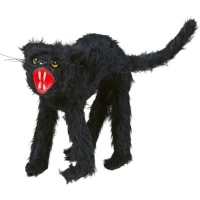 Gatto di pelliccia nera 30 cm