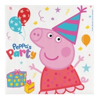 Tovaglioli per feste Peppa Pig 16,5 cm - 20 pz.