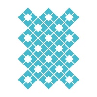Stencil geometrico a quadretti 20 x 28,5 cm - Artis decor - 1 unità