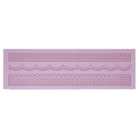 Stampo rettangolare in silicone con vari bordi 40 x 12,2 cm - Artis decor