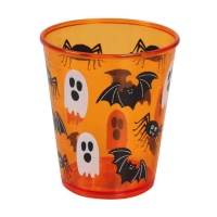 Bicchiere Halloween arancione da 10 cm - 1 unità