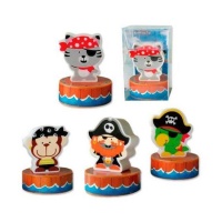Temperamatite e gomma dei pirati assortiti - 1 unità
