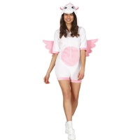 Costume da unicorno alato rosa per adulti
