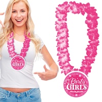 Collana Party Girls rosa con fiori