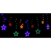 Tenda a 138 led con stelle multicolori