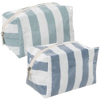 Asta da toeletta a righe blu 19 x 6 x 9 cm - 1 unità