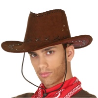 Cappello da cowboy marrone con dettagli