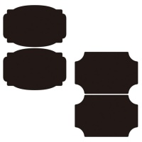 Adesivi cancellabili effetto lavagna 11 x 7,8 cm - 6 pezzi