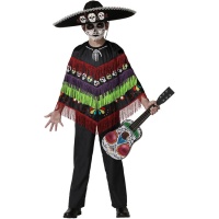 Poncho scheletro Catrina infantile