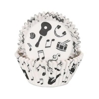 Capsule per cupcakes a tema musicale - 48 pezzi
