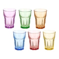 Bicchiere da 360 ml colorato - 6 pezzi