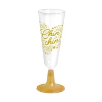 Coppa in plastica dorata da 550 ml per cava - 4 pezzi
