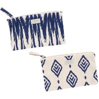 Beauty case Ikat blu piano 30 x 22 cm - 1 unità
