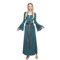 Costume da donna verde medievale