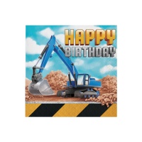 Tovaglioli Cantiere Happy Birthday 16,5 x 16,5 cm - 16 unità