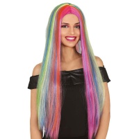 Parrucca multicolore a capelli lunghi