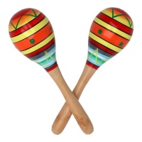 Maracas colorate da 20 cm - 2 pezzi