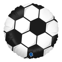 Pallone da calcio bianco e nero 46 cm - Grabo