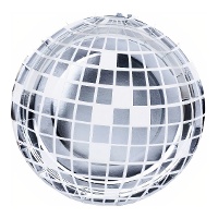 Piatti effetto disco specchiato argentati Ø 18 cm - 8 unità