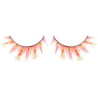 Ciglia rosse con fiocco natalizio