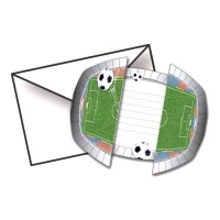 Inviti a forma di Stadio di Calcio 17 cm - 8 unità